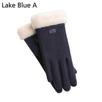 Par ženske rukavice otporne na vjetar osjet na dodir Coral Fleece Jesenska zima pune rukavice za biciklizam