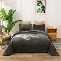 Siva udobna set twin siva lepršava posteljina Kompozita TO SET baršForter sive posteljine mekani ugodni