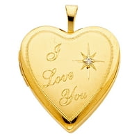 Jewels 14k žuti zlatni privjesak za srce