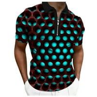 Muška majica Muška košulja za ovratnicu Golf Košulja optički optički pansion 3D Print vanjskih uličnih
