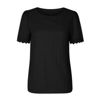 Ženski vrhovi grafički tees kratki rukav rounk bluza za bluzu majica Majica Čvrsta ljeta plus veličine