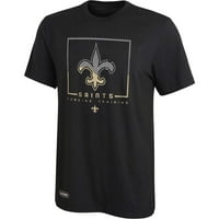 Muške crne nove Orleans Saints kombiniraju autentičnu majicu kvačila