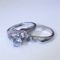 DUHGBNE CREATIVE Dijamantni prstenski prsten u obliku srca