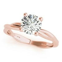 1CT Lab-Grown Diamond 18K ružičasto zlato upleteni prsten za upleteni