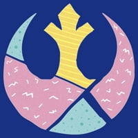 Junior's Star Wars Uskršnji jaje Rebel Alliance Logo Grafički tee Royal Blue Medium