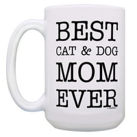 Thisweb Cat Dog Roditelji Pokloni Best Cat & Pas Mama Eko ikad kućne ljubimce 15oz krigle za kavu