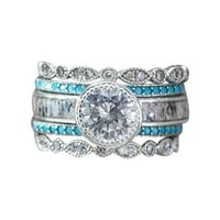 Lowrofile prstenovi za žene Djevojke Diamond Set Nakit Popularni dodaci Pokloni prstena