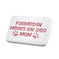 Porcelein Pin pas & Cat Mom Formosan Mountain Dog Lapel Značka - Neonblond