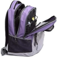 C Champion 19 ruksak za laptop za laptop izolirani hladnjak džepna vodostaj - ljubičasta i siva