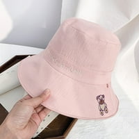 Fisherman Hat sklopivi medvjedilo uzorak pamučna podesiva kapa za sunčanje za žene