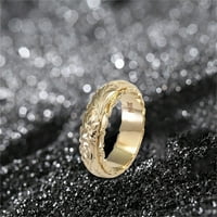 14K pozlaćeno halo ringring -kle prsten dnevno veliki prsten oblik ružičasti valentinovo svinjeni prsten