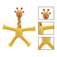 Stretchy Tube Giraffe Puzzle igračka Novost dekompresija igračka crtani usisni čaj Teleskopska žirafa oblik svjetlosne djece igračke