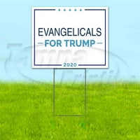 Evangelikali za Trumpov znak dvorišta, uključuje ulog metalnog stepenika
