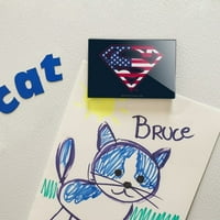 Superman USA američka zastava Shield logotip pravokutni akrilni frižider hladnjak magnet