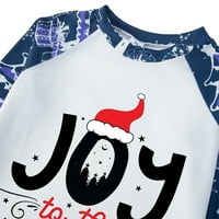 Gwiyeopda Family Christmas Pijamas Set Xmas Tree Ispis Dugi rukava za spavanje za odrasle djeteto dijete