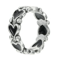 Modni prsten za prste Retro stil prstena breskve ukras prstena za srce
