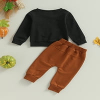 Biayxms Toddler Boy Halloween Outfits, dukserica s dugim rukavima s dugim rukavima sa elastičnim pantalonama