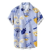 Majice za uskršnje majice za muškarce plus veličine Havajske modne majice s kratkim rukavima revel tees