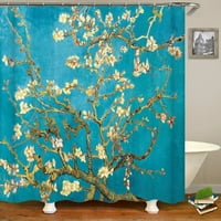 Šareno prekrasno kupatilo za leptir vodootporno tuš za zavjese od poliestera 3D Cvjetni biljni list