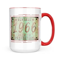 Neonblond Vintage Godina 1966, rođena krigla poklon za ljubitelje čaja za kavu
