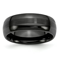 Black keramički prsten za venčanje vjenčana udobnost četkana i polirana
