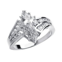 Huachen Prstenovi cirkonski prstenovi dame dame poklon nakit djevojke prstenje vjenčani prstenovi