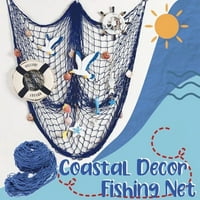 WESRACIA nautička ribara neto školjka obala morskog zida viseći kućni dekor zabave