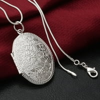 Ogrlica za žene, unise srebrne rezbarene rezbaretne rezbaretne privjeske ogrlice nakit