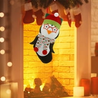 Božićna čarapa, božićna torba za poklon torba, pogodna za porodičnu odmor Dekoracije bombonske torbe