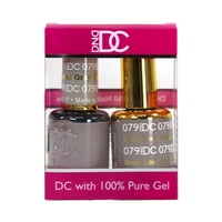 - DC Duo Soak off gel i podudaranje laka za nokte - olovo sivo DC079