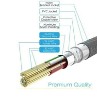 MFI USB kabl W CASE CLIP za iPhone 8 7 6s - 6FT certificiranog kabela za punjač Power žica, kožnih okretnih