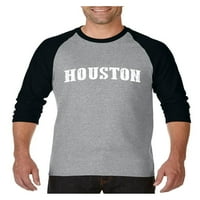 MMF - muški raglan rukav za bejzbol majice, do veličine 3xl - Houston