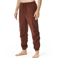 Muške solidne divlje jogger hlače casual lounge pidžama pantalone za spavanje crkvene teretane trenerke
