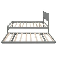 Potpuna platforma za platformu s podesivim spojem, 2-kabrioletnim krevetom na krevet na drvenim drvenim