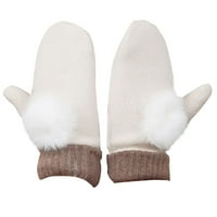 Zimske rukavice Fesfesfes za žene Držite topla kašmir lijepe tkanje pletene rukavice za teen djevojke
