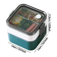 Mnycxen Mikrovalna pećnica Grijanje ručak BO sa pribor za jelo set Odvojena kutija za ručak