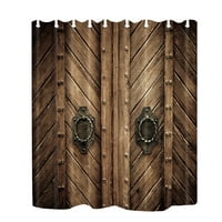 Yubnlvae zavjesa rustika 3D tkanina vrata seoski tuš za tuš poliester drveni stil zavjese proizvodi