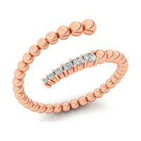 Dijamantni spiralni prsten, 14K čvrsti zlatni prsten, poklon za mamu, obećajući prsten, vjenčani poklon,