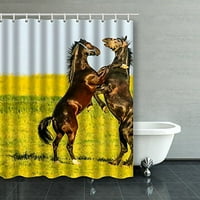 Dva plesna konja u terenskoj tuš za tuširanje zavjesa za kupatilo