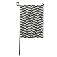 Geometrijske linije uzorak apstraktna grafička prugasta jednostavna geometrijska crna bašta zastava