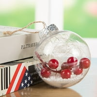 Hadančeo prozirna plastična šuplja lopta vise privjesak Božićni ukras za zabavu