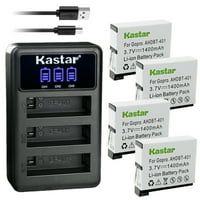 Kastar Battery i LCD trostruki USB punjač kompatibilan sa Gopro Ahdbt-action Sport Camerom, AHBBP-Sport