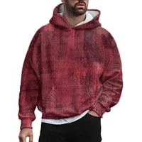 Entyinea muške dukseve Trendy Casual Quarter zip gore rebra pletena pulover padajuća odjeća crvena s