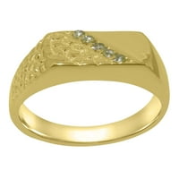 Britanci izrađen 14k žuto zlato prirodni peridot muški prsten za mins - veličine opcije - veličina 11.5