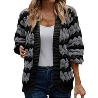 Cleanians modne žene zimske spajanje boja casual dugačak dugi dugi džemper kaput kardigan bluza vrhovi