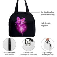 Leptir - prijenosna izolirana torba za ručak BO Cooler Tote za djecu za odrasle žene za školu, rad,