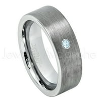 CIPE CUT PUNGSTEN Vjenčani opseg - 0,07ct Solitaire Topaz prsten - Personalizirani vjenčani prsten za