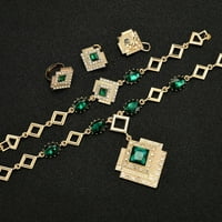 Nakit set rhinestone ogrlice naušnice prstena narukvica svadbena oprema