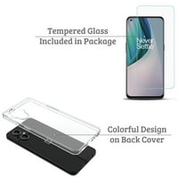 Slim-Fit Gel TPU telefon za telefon za oneplus Nord N 5G, sa zaštitnim zaslonom od kaljenog stakla