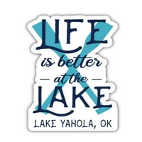 Jezero Yahola Oklahoma Suvenir Vinil naljepnica naljepnica za naljepnice sa 4 paketa